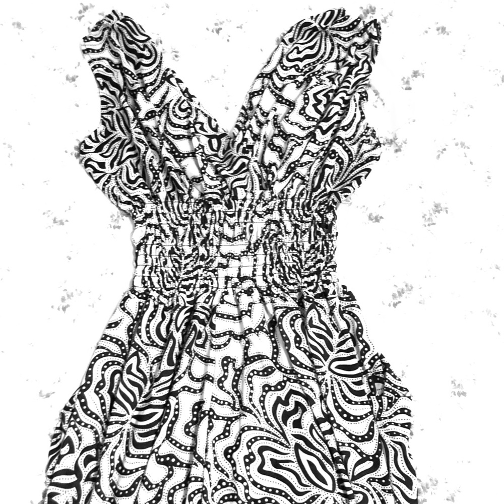 Comfortable soft silky jumpsuit black & white